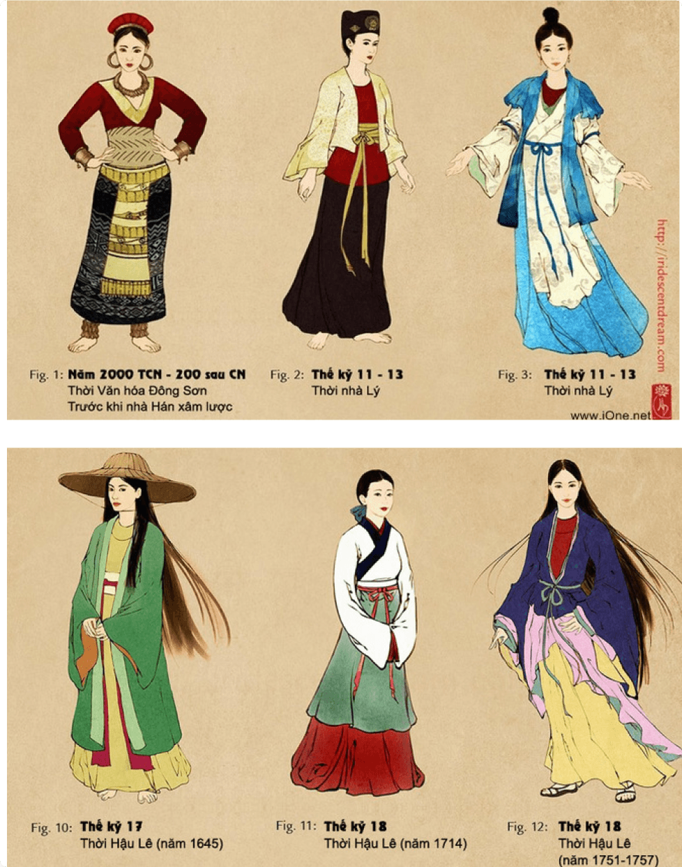 Historical Vietnamese dress from early period